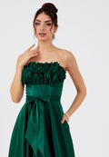 Strapless Flared Maxi Dress