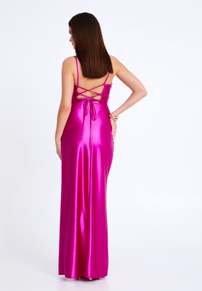 Spaghetti-Strap Corset Prom Dress