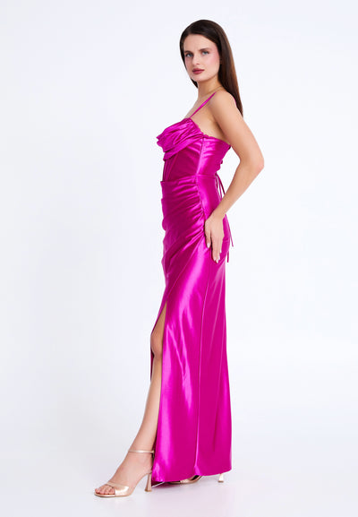 Spaghetti-Strap Corset Prom Dress