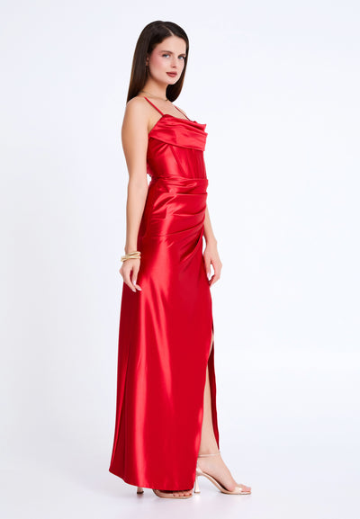 Spaghetti-Strap Corset Prom Dress
