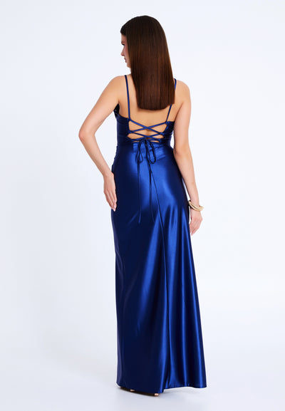 Spaghetti-Strap Corset Prom Dress