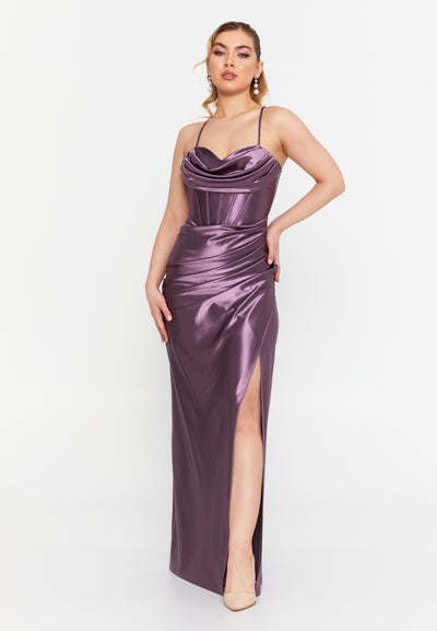 Spaghetti-Strap Corset Prom Dress