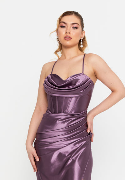 Spaghetti-Strap Corset Prom Dress