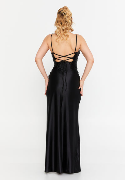 Spaghetti-Strap Corset Prom Dress