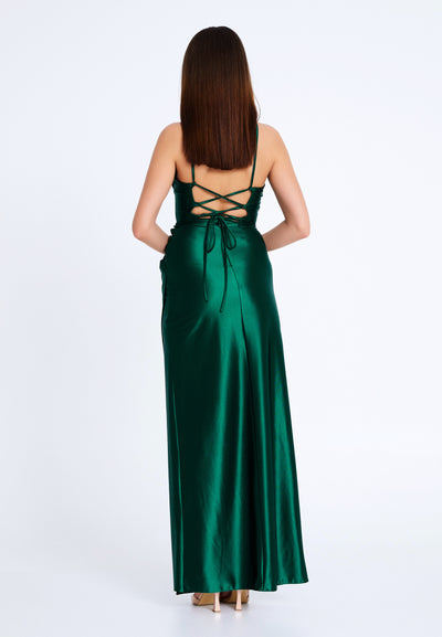 Spaghetti-Strap Corset Prom Dress