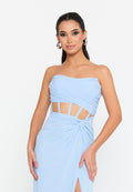 Strapless Maxi Prom Dress