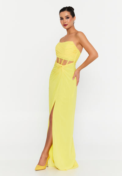 Strapless Maxi Prom Dress