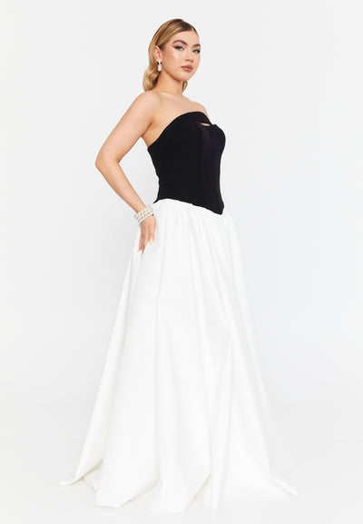 Strapless Maxi Evening Dress