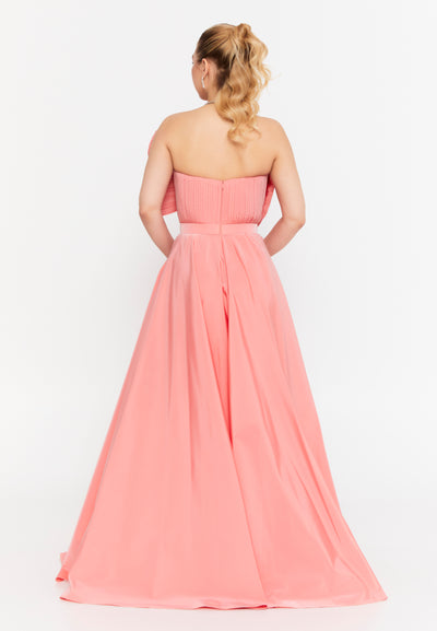 Strapless Bow Maxi Dress