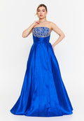 Strapless A-Line Maxi Dress