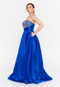 Strapless A-Line Maxi Dress