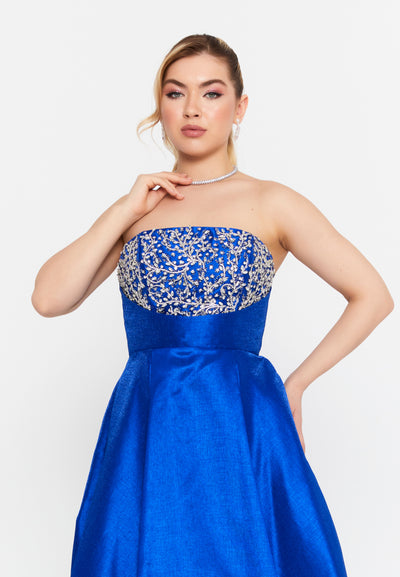 Strapless A-Line Maxi Dress