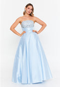 Strapless A-Line Maxi Dress
