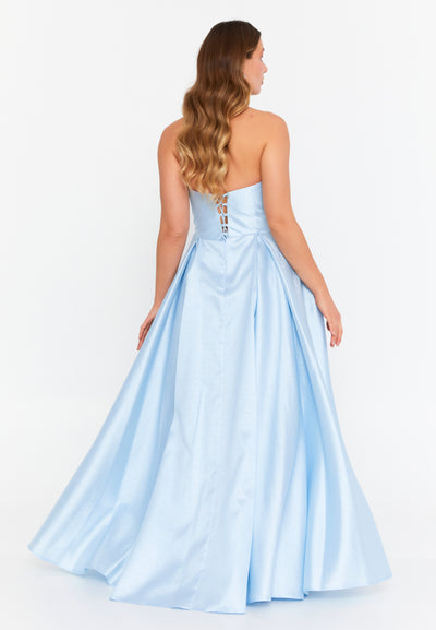 Strapless A-Line Maxi Dress