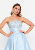 Strapless A-Line Maxi Dress
