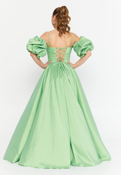 Women Off Shoulder Ruffled Sleeve Maxi Dress