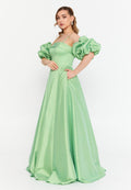 Women Off Shoulder Ruffled Sleeve Maxi Dress
