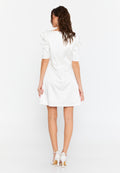 Short Sleeve White Short Dress