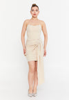 Strapless Short Dress With Drape
