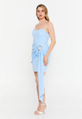 Strapless Short Dress With Drape