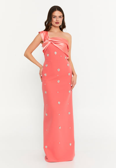 One Shoulder Maxi Dress