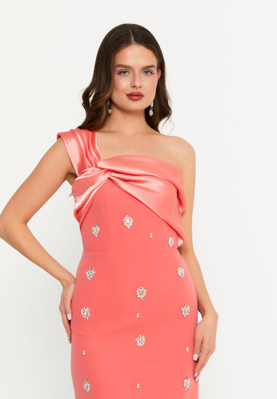 One Shoulder Maxi Dress