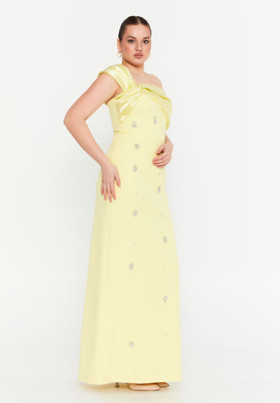 One Shoulder Maxi Dress