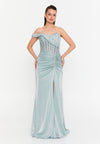 One Shoulder Corset Maxi Dress