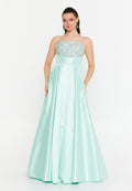 Strapless A-Line Maxi Dress