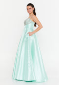 Strapless A-Line Maxi Dress