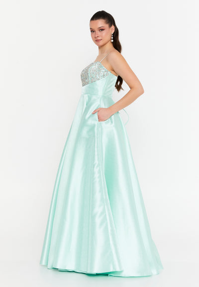 Strapless A-Line Maxi Dress