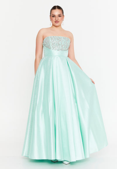 Strapless A-Line Maxi Dress