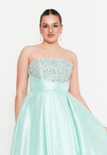 Strapless A-Line Maxi Dress