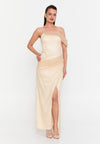 Maxi Beaded One Shoulder Dres