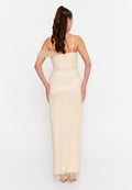 Maxi Beaded One Shoulder Dres