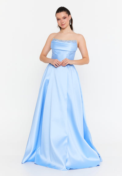 Strapless Corset Maxi Dress