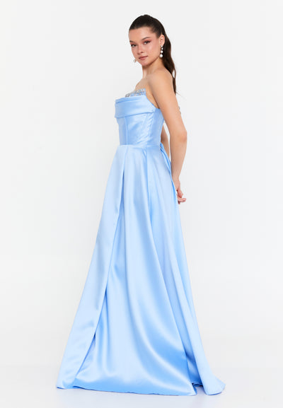Strapless Corset Maxi Dress