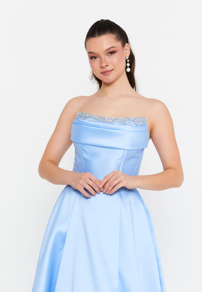 Strapless Corset Maxi Dress