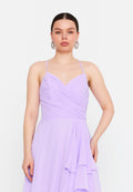 Spaghetti-Strap Chiffon Maxi Dress