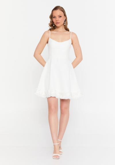 Frill Trim A-Line Mini Dress