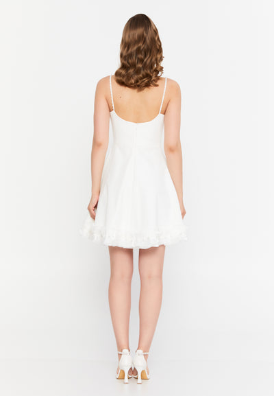 Frill Trim A-Line Mini Dress