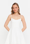 Frill Trim A-Line Mini Dress