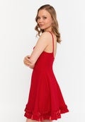 Frill Trim A-Line Mini Dress