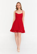 Frill Trim A-Line Mini Dress