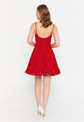 Frill Trim A-Line Mini Dress