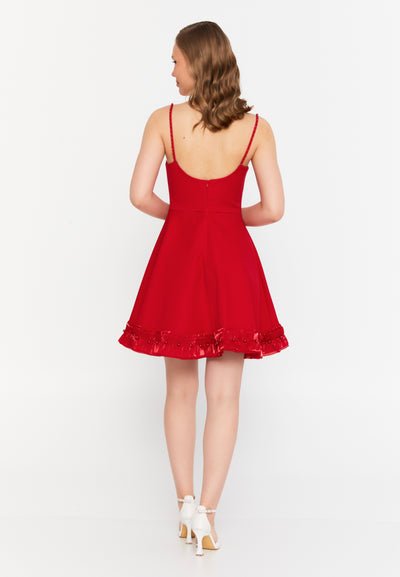 Frill Trim A-Line Mini Dress