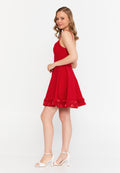 Frill Trim A-Line Mini Dress