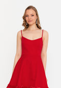 Frill Trim A-Line Mini Dress
