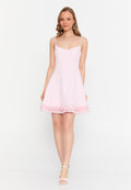 Frill Trim A-Line Mini Dress