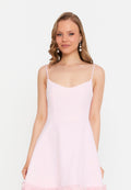 Frill Trim A-Line Mini Dress